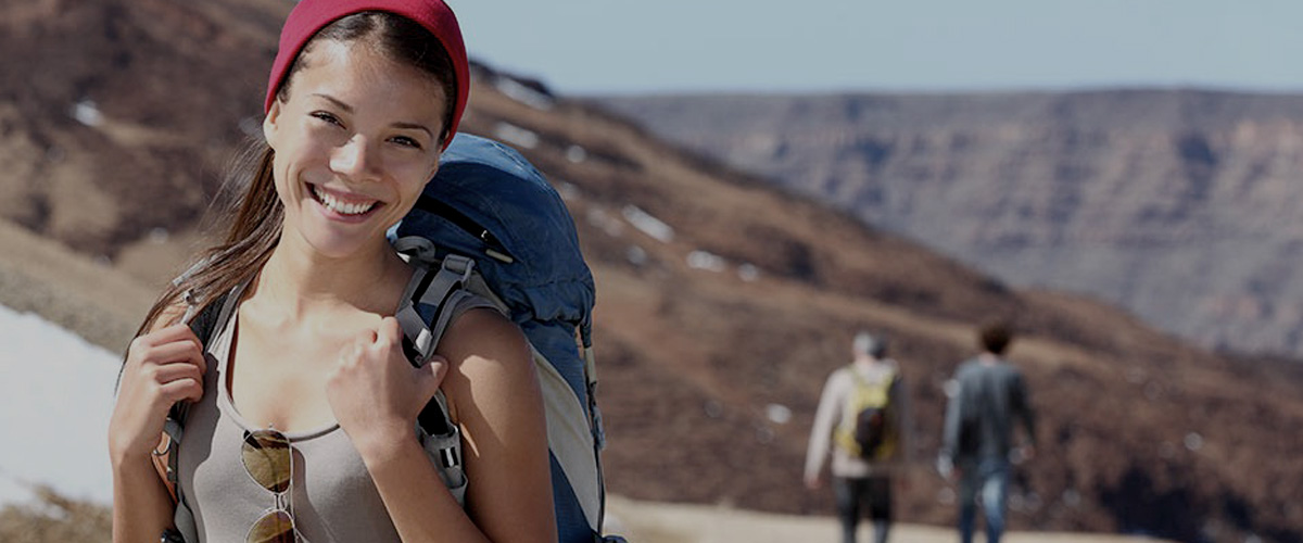 Smiling Solo traveler
